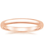 Slim Profile Wedding Ring Rose Gold 18k 2mm Wedding Band