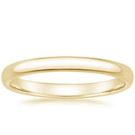 Slim Profile Wedding Ring Yellow Gold 18k 2mm Wedding Band