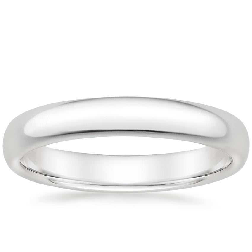 Slim Profile Wedding Ring Platinum 3mm Wedding Band