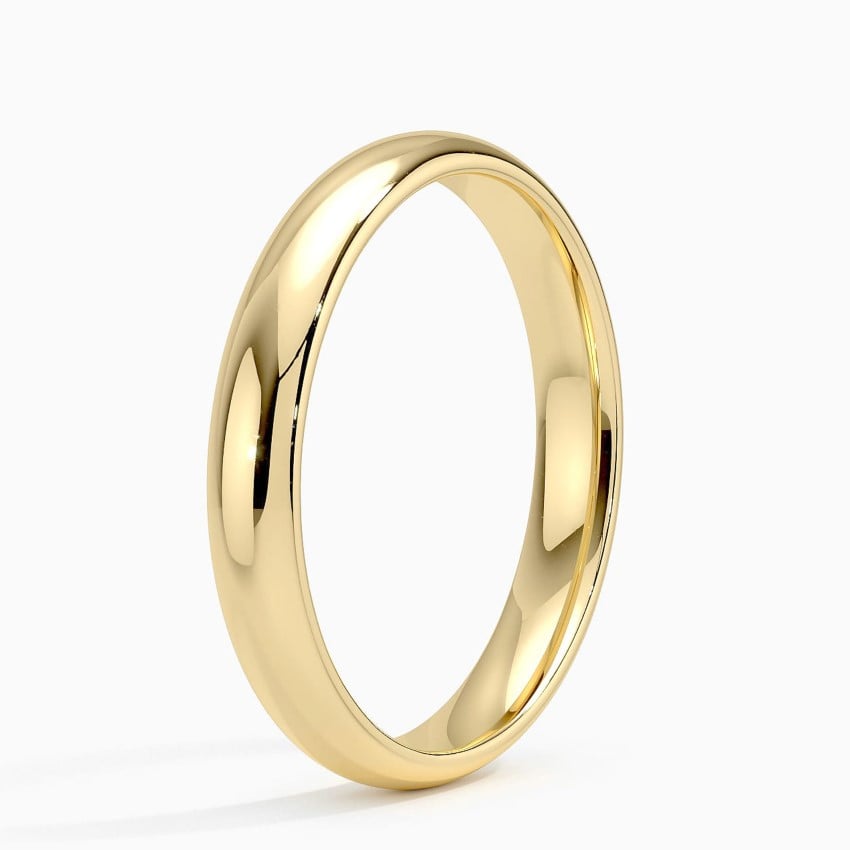 Slim Profile Wedding Ring Yellow Gold 18k 3mm Wedding Band