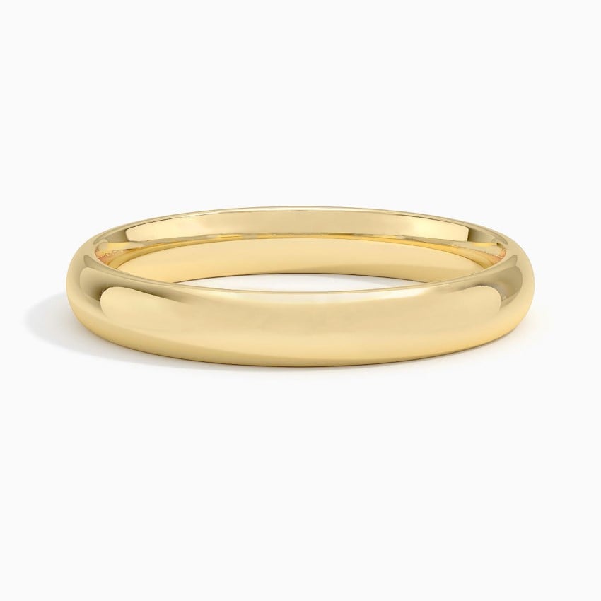 Slim Profile Wedding Ring Yellow Gold 18k 3mm Wedding Band