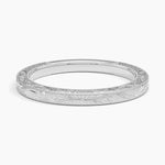Elsie Hand Engraved Ring Platinum Wedding Band