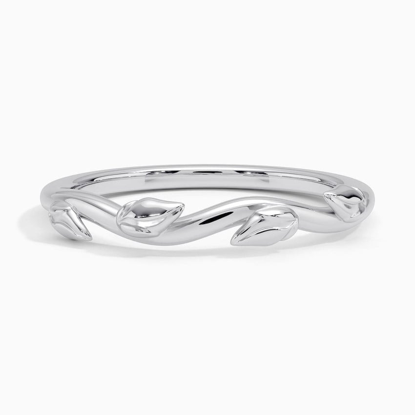 Winding Willow Ring Platinum Wedding Band