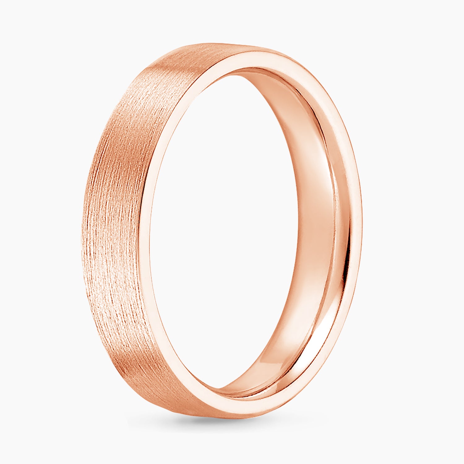 Mojave Matte 7mm Wedding Ring Rose Gold 18k Wedding Band