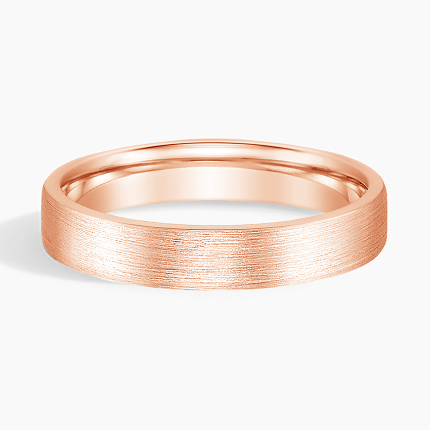 Mojave Matte 7mm Wedding Ring Rose Gold 18k Wedding Band
