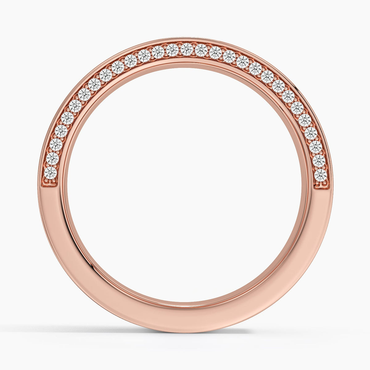 Mojave 6mm Diamond Wedding Ring Rose Gold 18k Wedding Band
