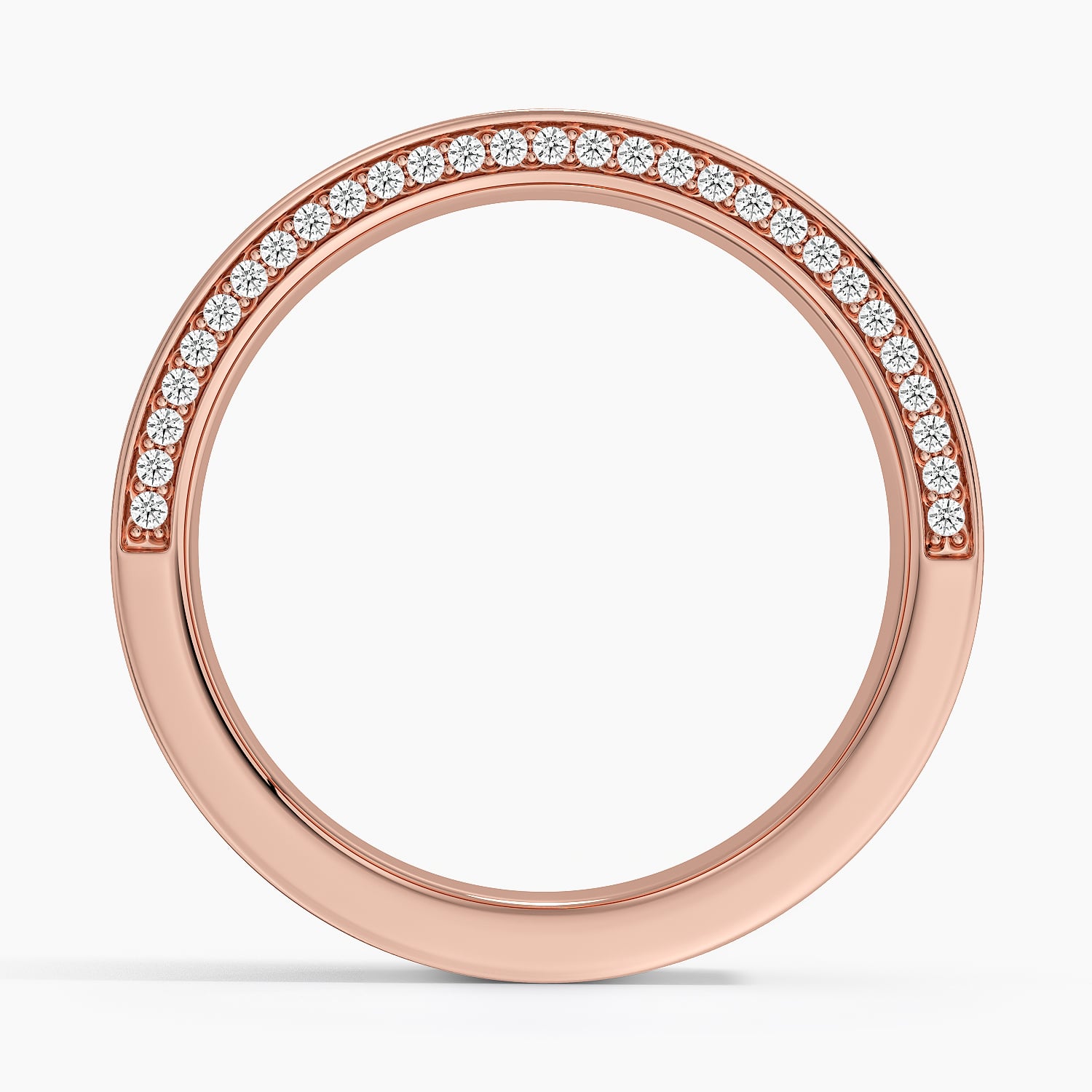 Mojave 6mm Diamond Wedding Ring Rose Gold 18k Wedding Band