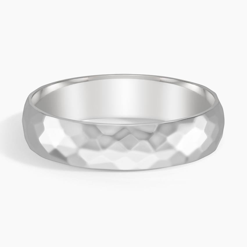 Canyon High Polish 5mm Wedding Ring Platinum Wedding Band