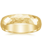 Canyon High Polish 5mm Wedding Ring Yellow Gold 18k Wedding Band