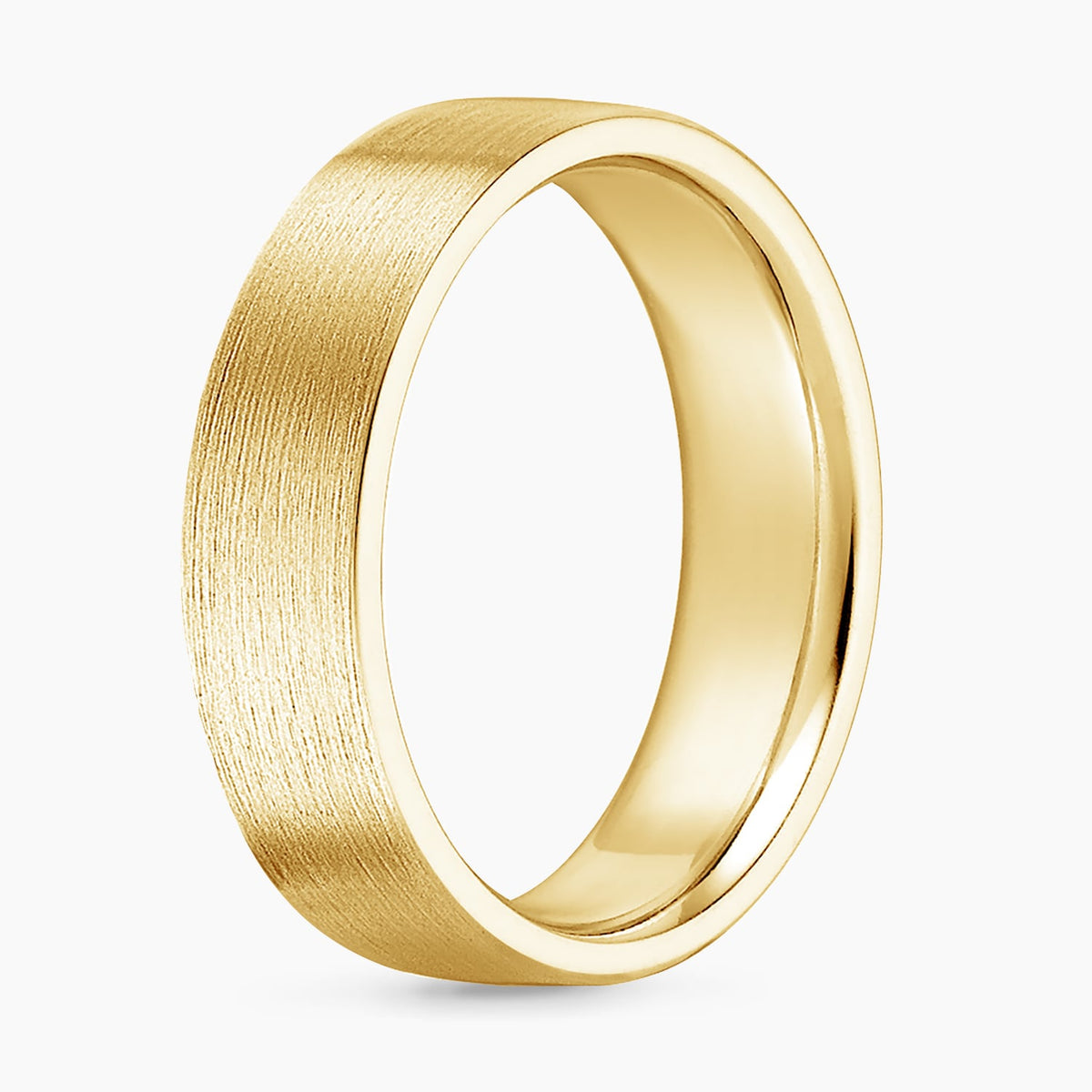 Mojave Matte 5.5mm Wedding Ring Yellow Gold 18k Wedding Band