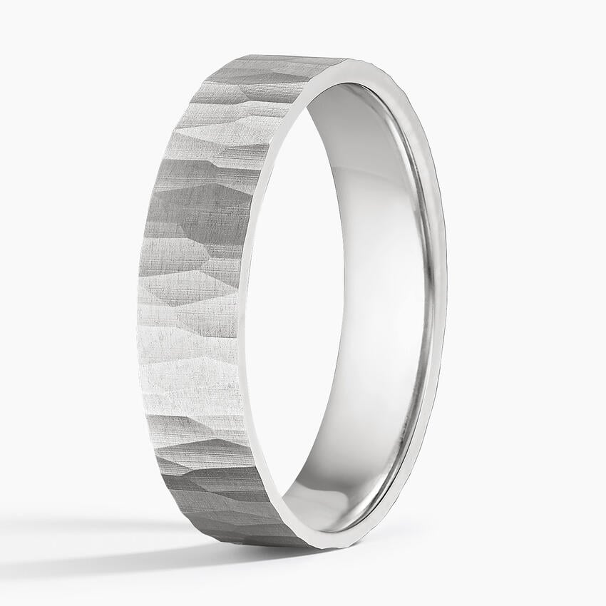Aspen 5mm Wedding Ring White Gold 18k Wedding Band