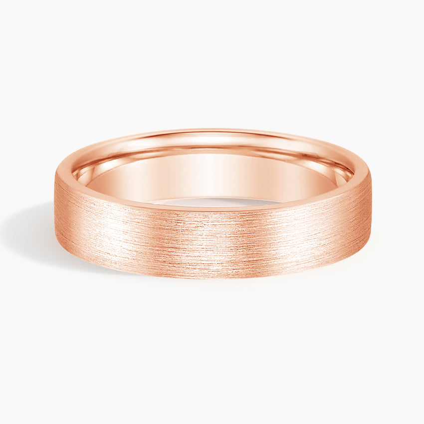 Mojave Matte 5.5mm Wedding Ring Rose Gold 18k Wedding Band