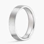 Mojave Matte 5mm Wedding Ring Platinum Wedding Band