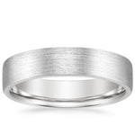 Mojave Matte 5mm Wedding Ring Platinum Wedding Band