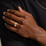 Mojave Matte 5mm Wedding Ring Yellow Gold 18k Wedding Band