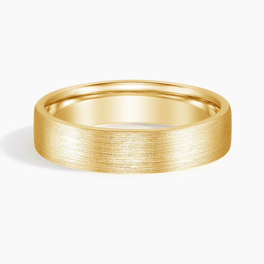Mojave Matte 5.5mm Wedding Ring Yellow Gold 18k Wedding Band