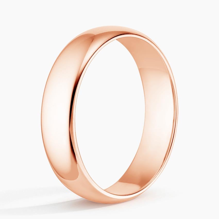 Comfort Fit 5mm Wedding Ring Rose Gold 18k Wedding Band