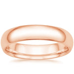Comfort Fit 5mm Wedding Ring Rose Gold 18k Wedding Band