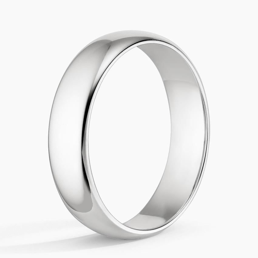 Comfort Fit 5mm Wedding Ring Platinum Wedding Band