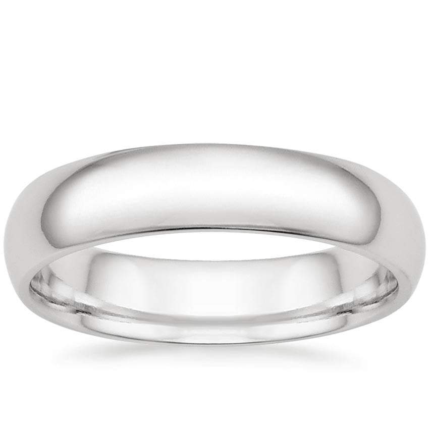 Comfort Fit 5mm Wedding Ring Platinum Wedding Band