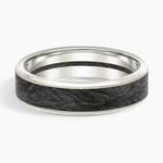 Blaze Black 6mm Wedding Ring White Gold 18k Wedding Band