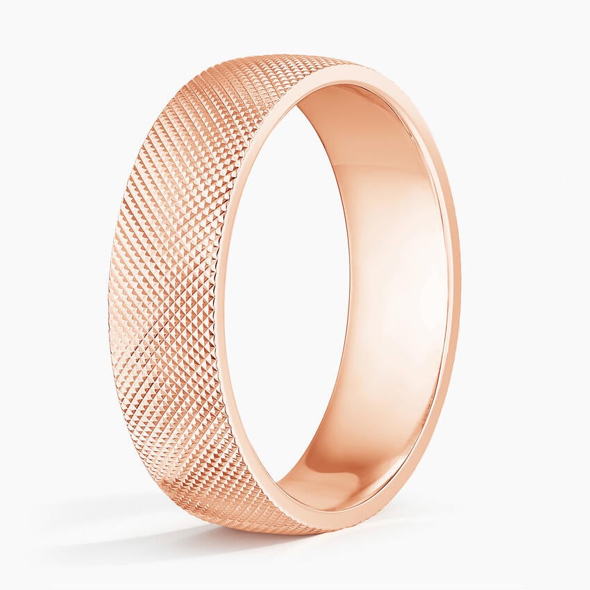 Mojave Maverick 6mm Wedding Ring Rose Gold 18k Wedding Band