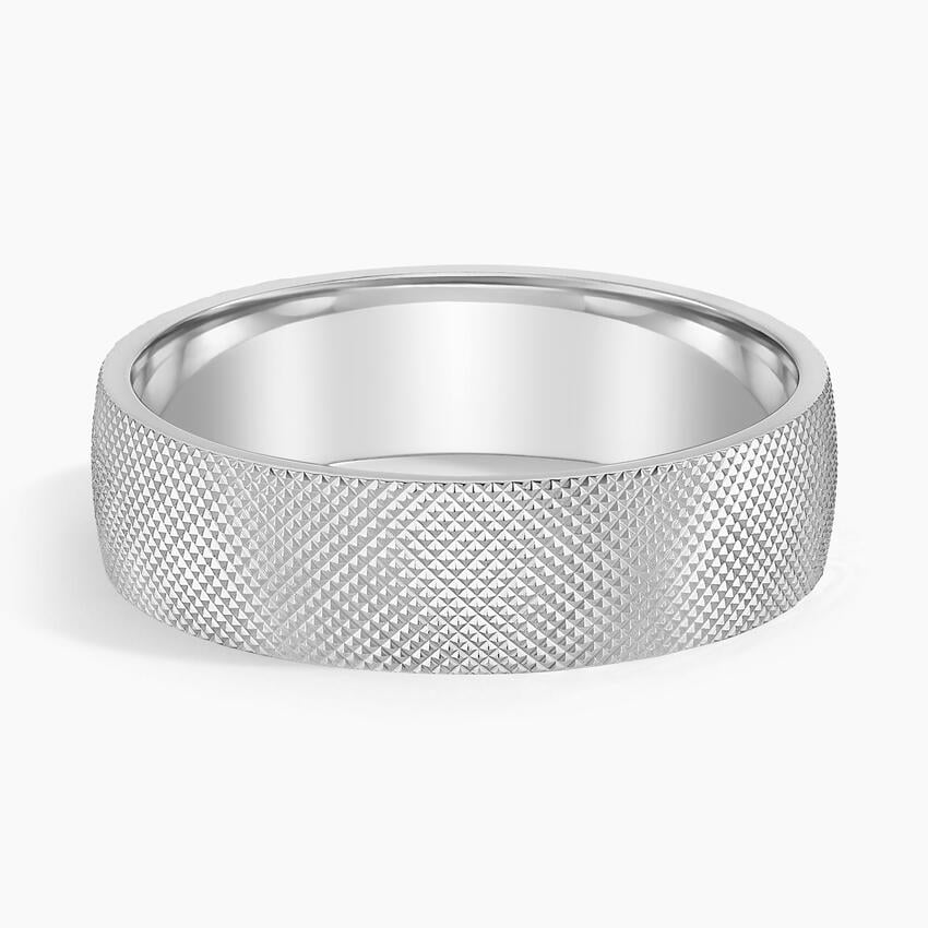 Mojave Maverick 6mm Wedding Ring White Gold 18k Wedding Band