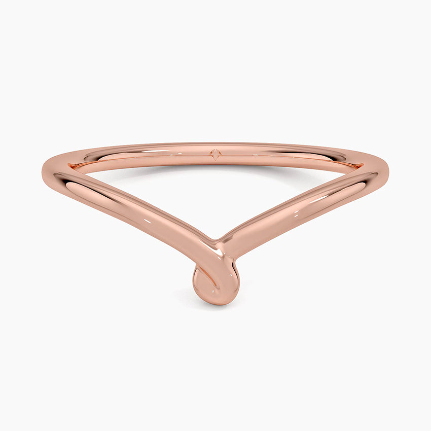 Entwined Contour Ring Rose Gold 18k Wedding Band