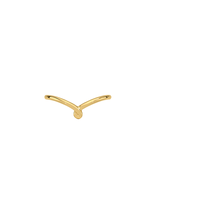 Entwined Contour Ring Yellow Gold 18k Wedding Band