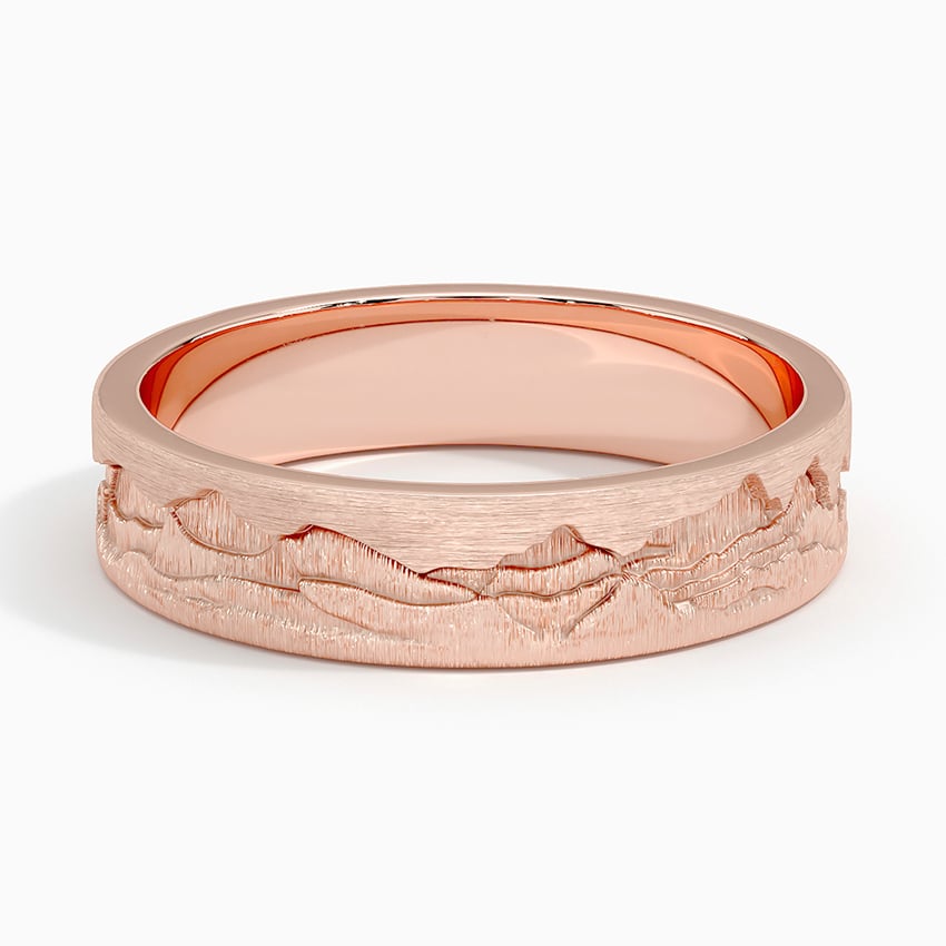 Rockies 5mm Wedding Ring Rose Gold 18k Wedding Band