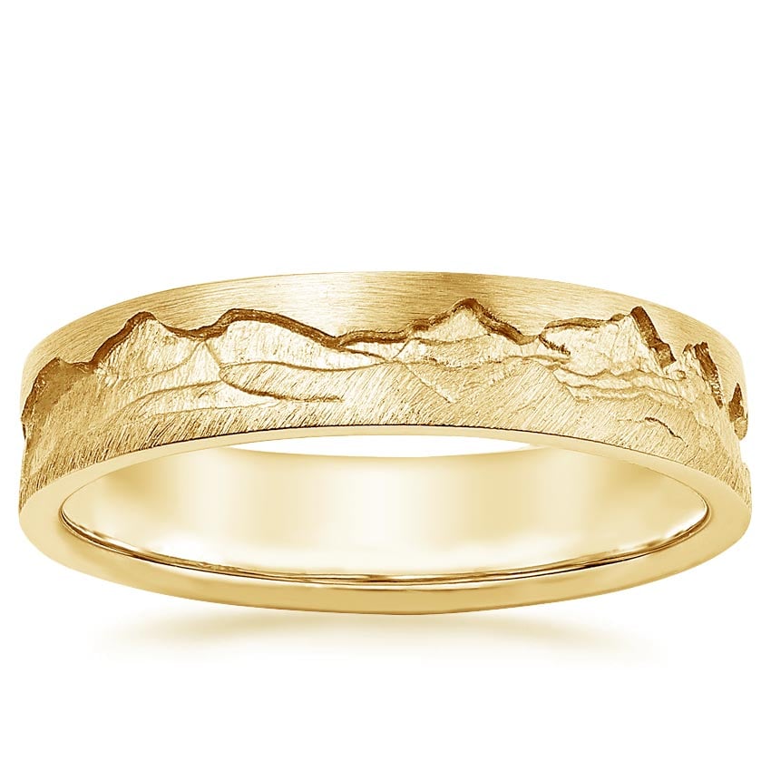 Rockies 5mm Wedding Ring Yellow Gold 18k Wedding Band