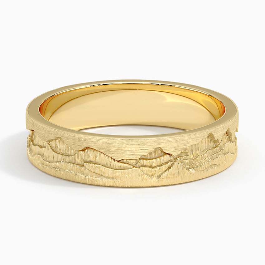 Rockies 5mm Wedding Ring Yellow Gold 18k Wedding Band