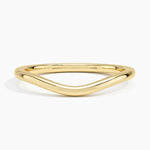 Curved Wedding Ring Yellow Gold 18k 1.5mm Wedding Band