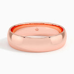 Comfort Fit 5.5mm Wedding Ring Rose Gold 18k Wedding Band