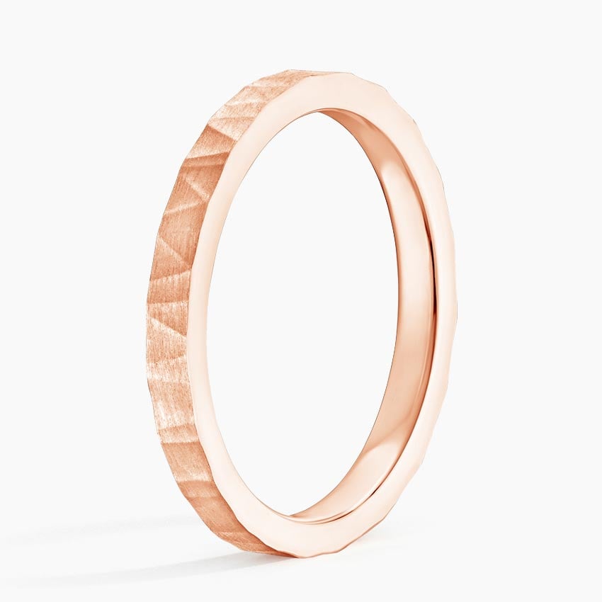 Aspen 2mm Wedding Ring Rose Gold 18k Wedding Band