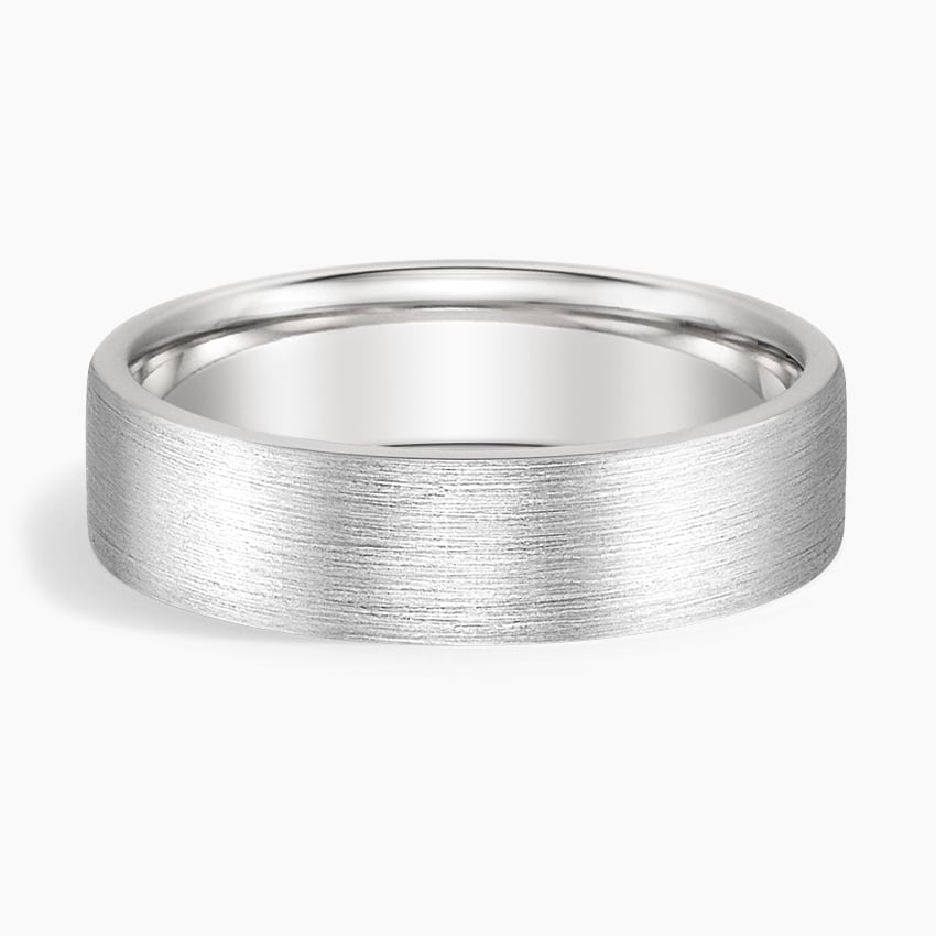 Mojave Matte 6mm Wedding Ring Platinum Wedding Band