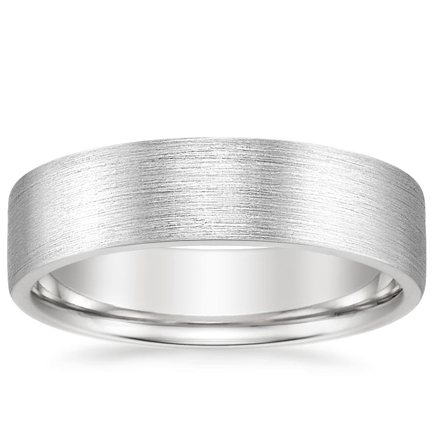 Mojave Matte 6mm Wedding Ring Platinum Wedding Band