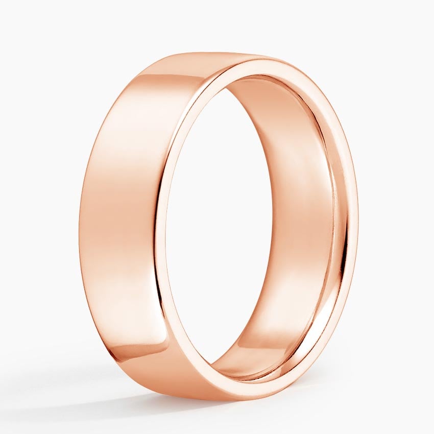 Mojave 6mm Wedding Ring Rose Gold 18k Wedding Band
