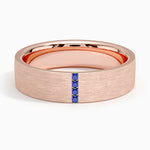 Horizon Sapphire 5.5mm Wedding Ring Rose Gold 18k Wedding Band