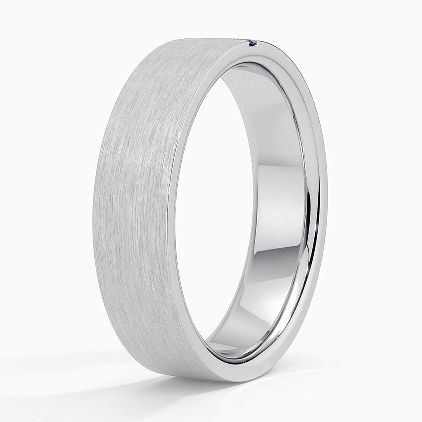 Horizon Sapphire 5.5mm Wedding Ring Platinum Wedding Band