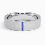 Horizon Sapphire 5.5mm Wedding Ring Platinum Wedding Band
