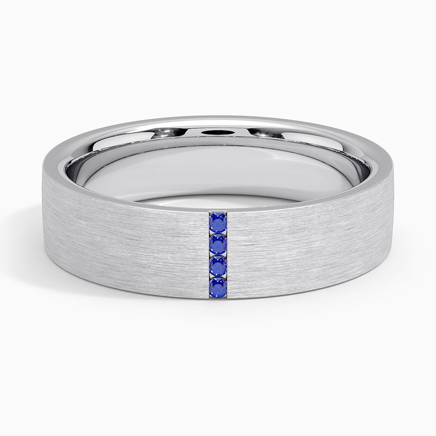 Horizon Sapphire 5.5mm Wedding Ring Platinum Wedding Band