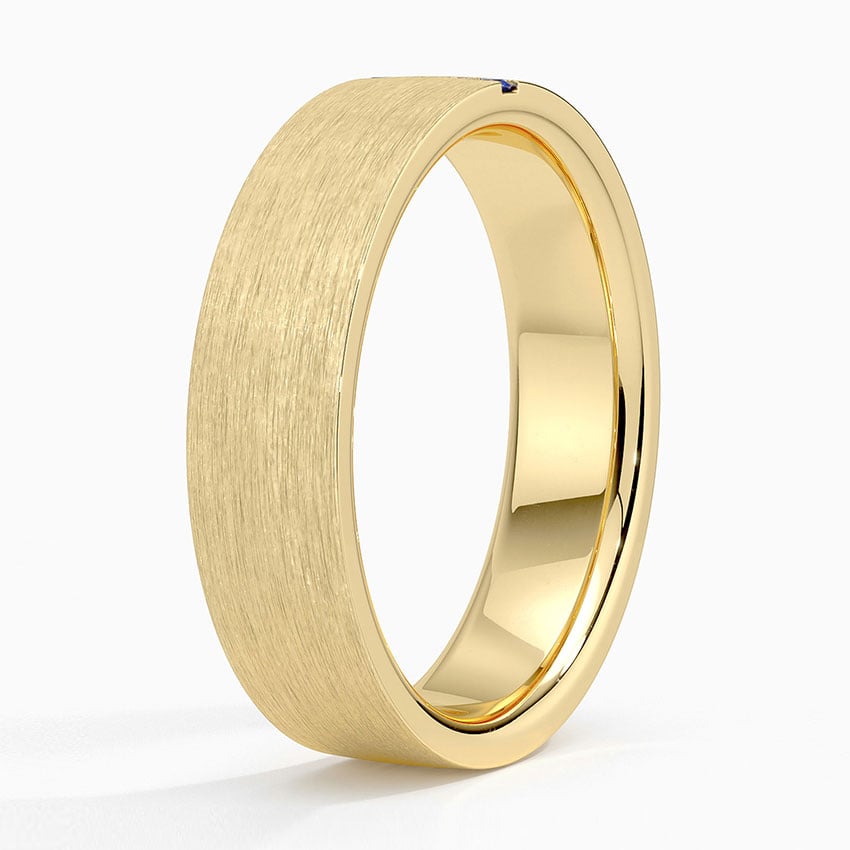 Horizon Sapphire 5.5mm Wedding Ring Yellow Gold 18k Wedding Band