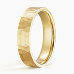 Flat Matte Canyon 5mm Wedding Ring Yellow Gold 18k Wedding Band