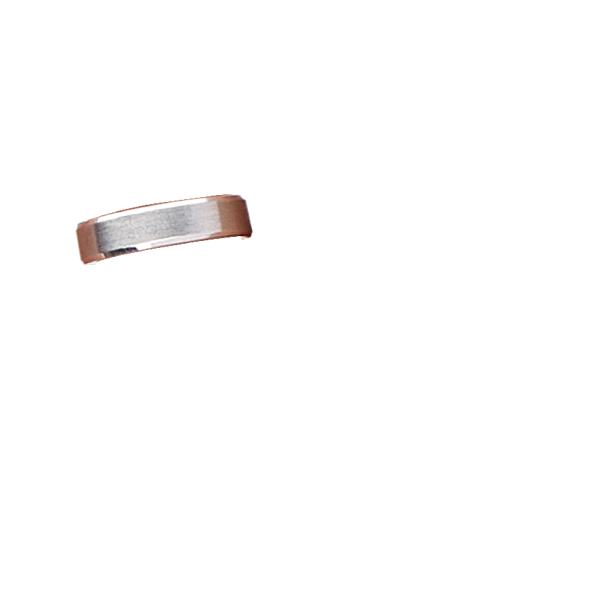 Beveled Edge Matte 5.5mm Wedding Ring Platinum Wedding Band