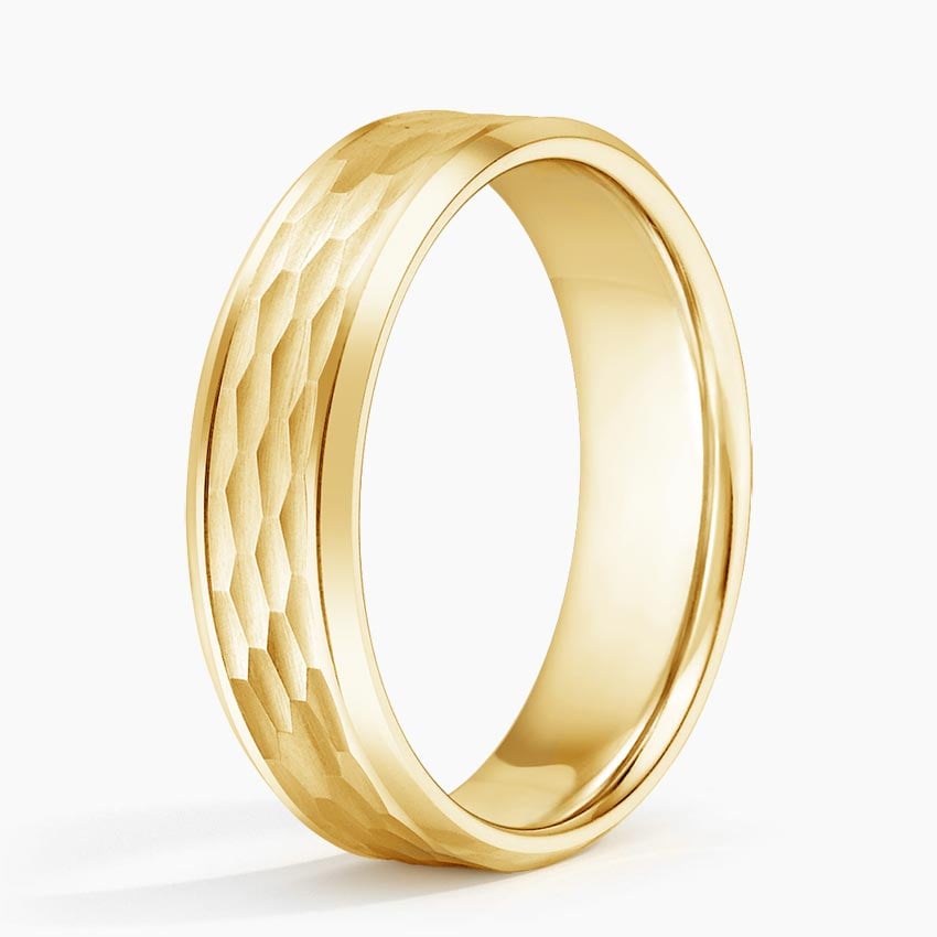 River 6mm Wedding Ring Yellow Gold 18k Wedding Band