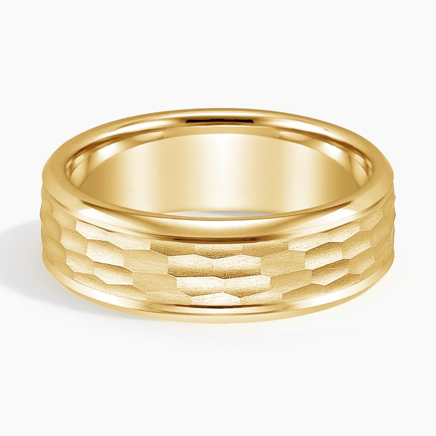 River 6mm Wedding Ring Yellow Gold 18k Wedding Band