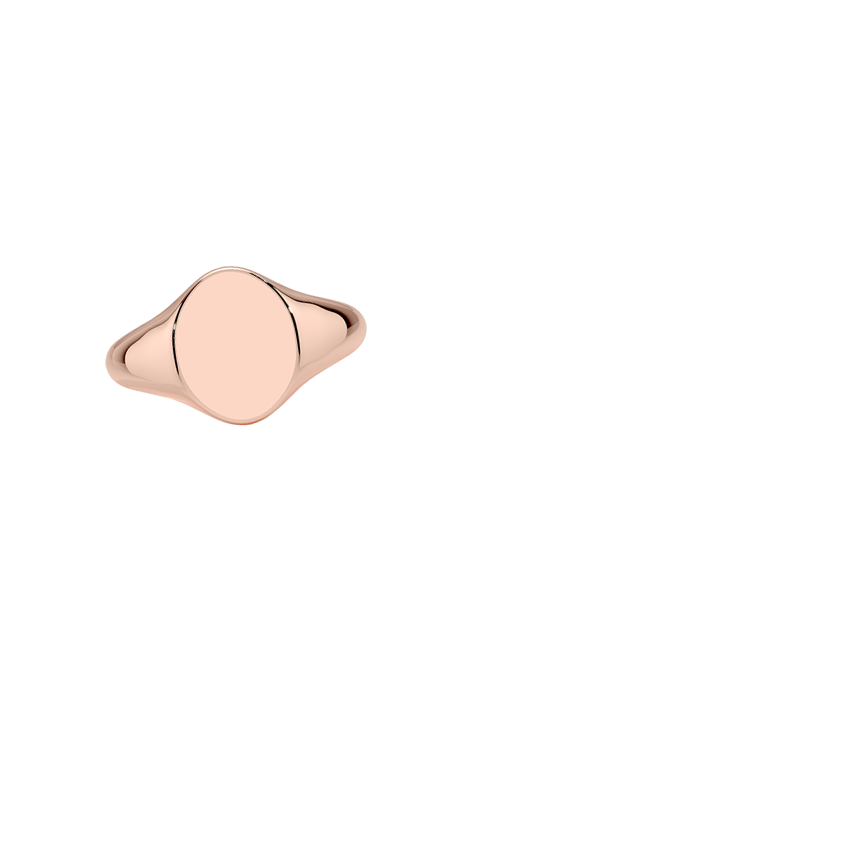 Classic Signet Ring Rose Gold 18k Wedding Band