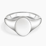 Classic Signet Ring Platinum Wedding Band