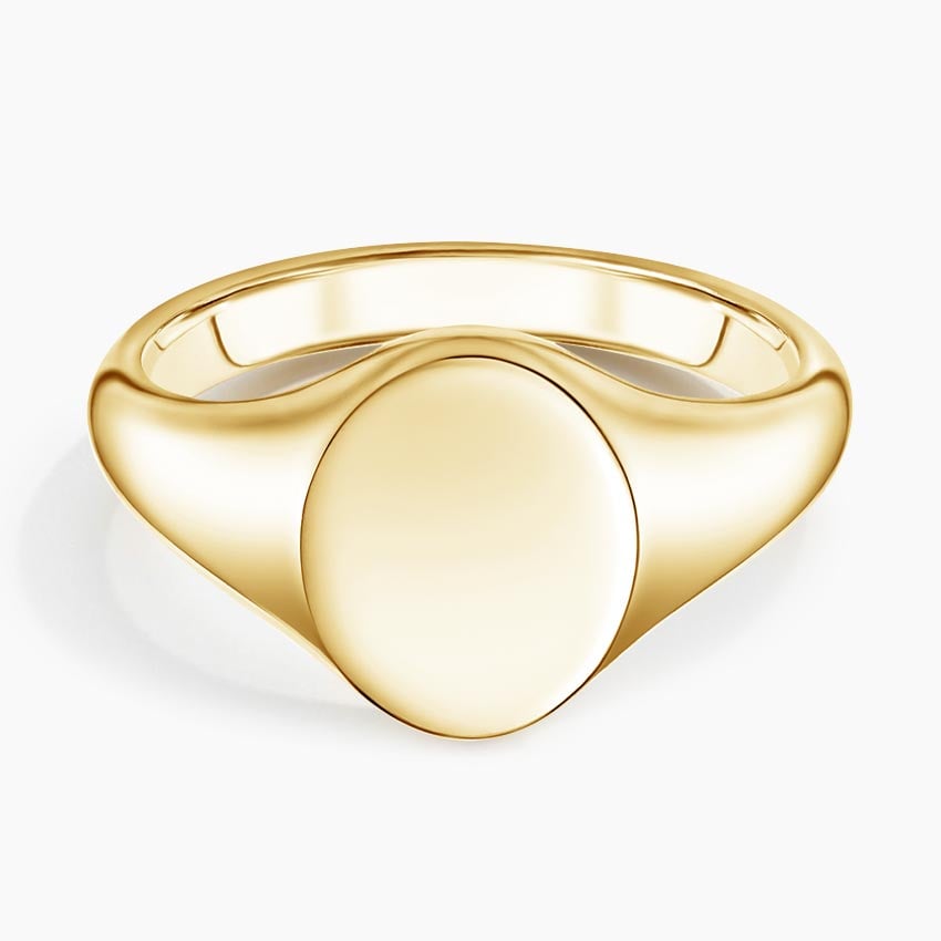 Classic Signet Ring Yellow Gold 18k Wedding Band